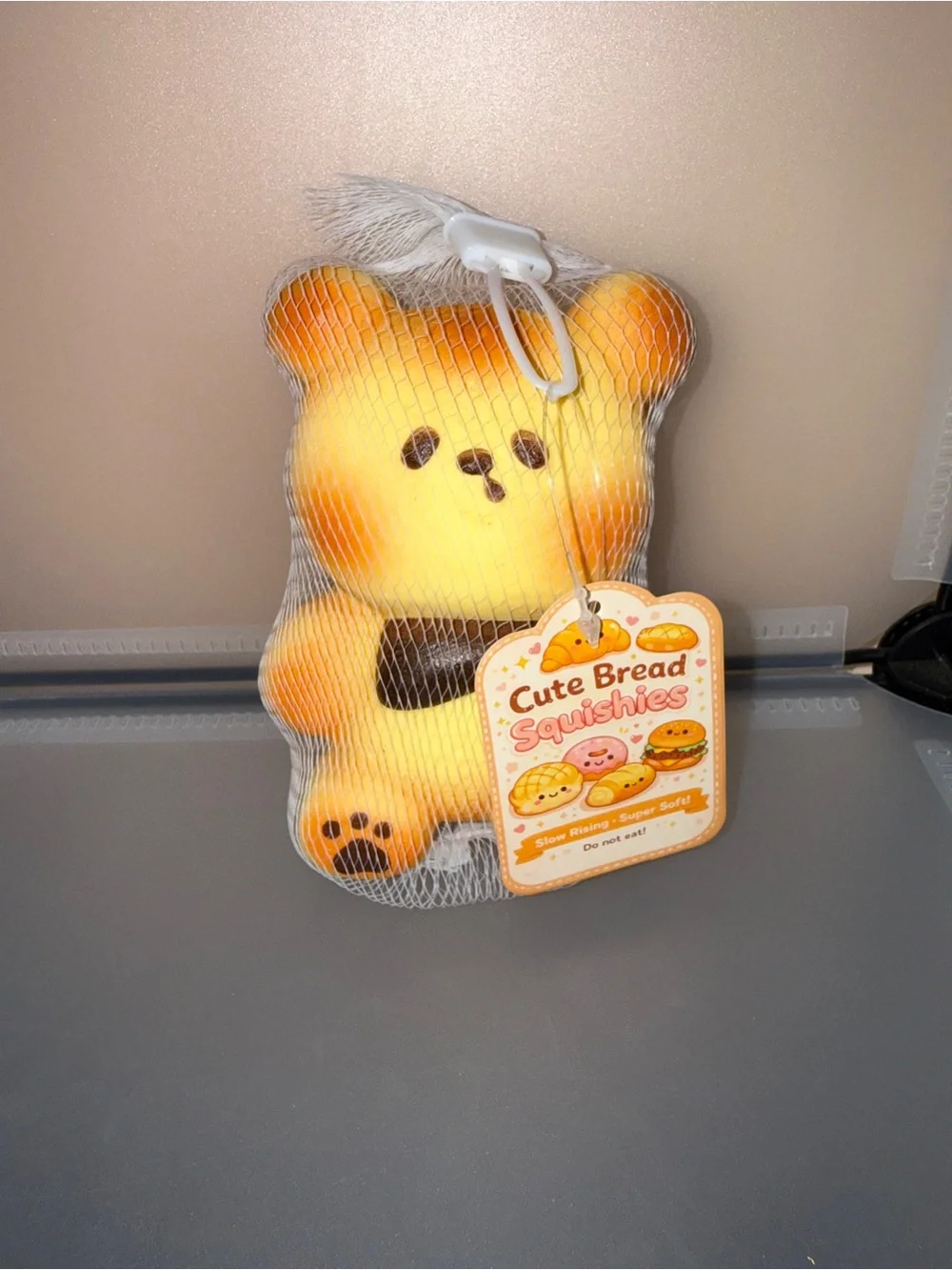 Teddy Bear Bread Soft Fluffy Squishy Yellow/Brown